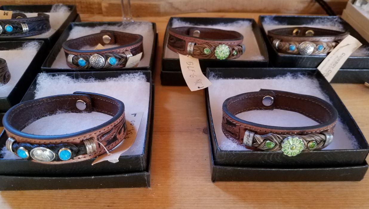 Leather Horsehair Bracelet w/Snap Closure - Image 3